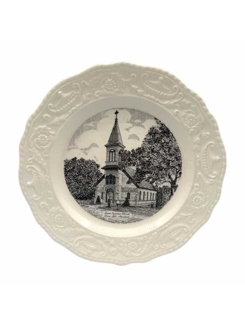 Saint Ignatius Loyola Church 10” Ceramic Decorative Plate – Oxon Hill, Maryland
